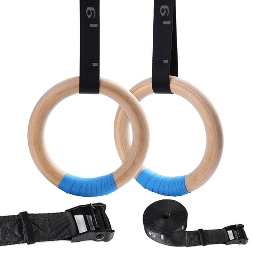 Wooden gymnastic rings with - gymnastic,