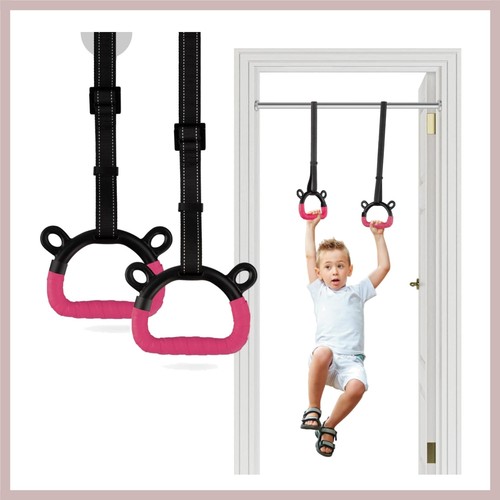 Red kids gymnastic rings - kids, with